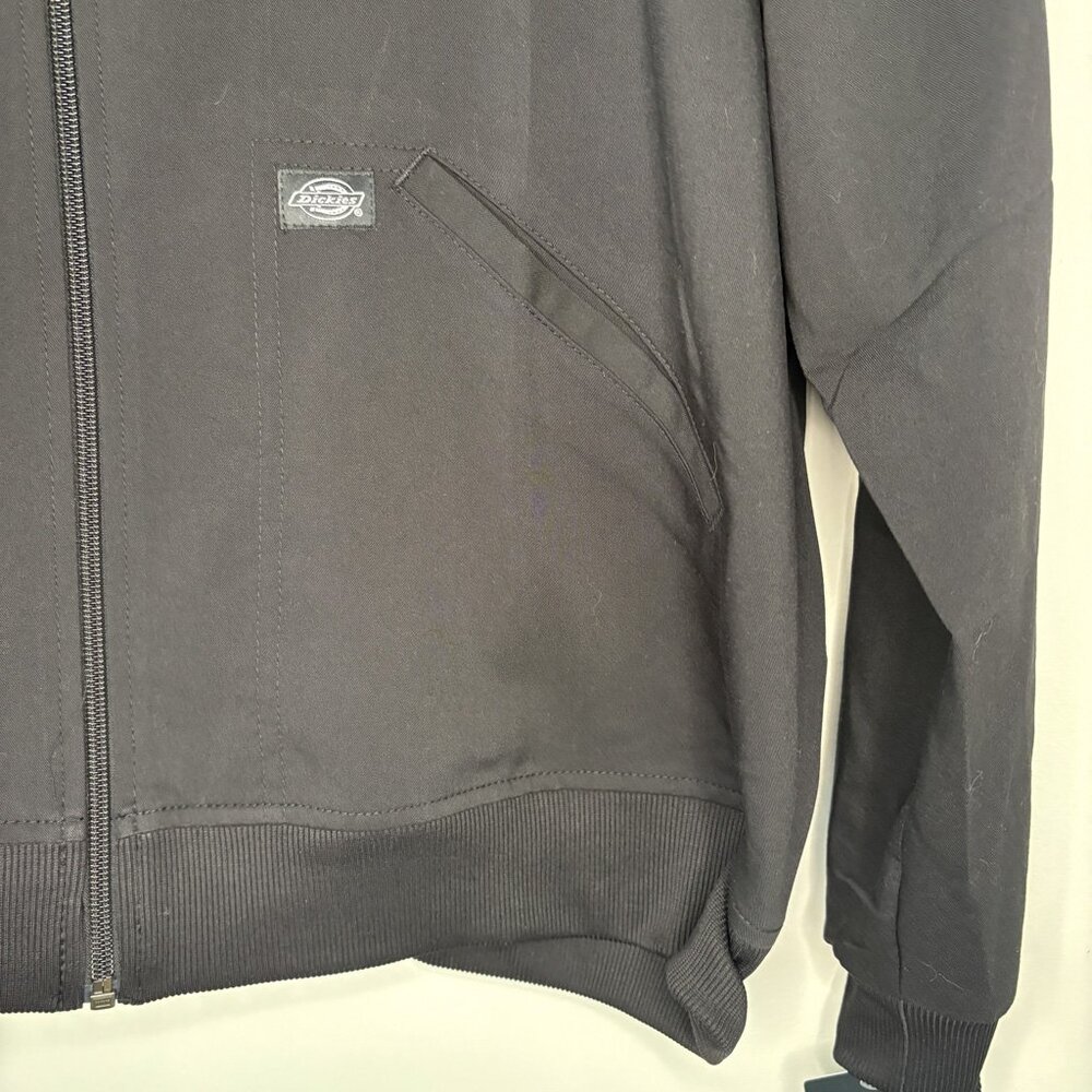 NWT Dickies Balance Zip-Front Medical Jacket Black‎ Size XL - Picture 4 of 7